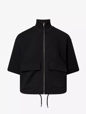 ME+EM Luxe Travel Layering Short-Sleeves Stretch-Woven Jacket